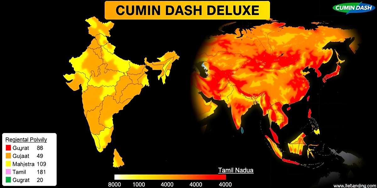 Cumin Dash Deluxe - Regional Popularity in India Cumin Dash Deluxe regional popularity heat map showing highest concentration in Gujarat, Maharashtra, and Tamil Nadu